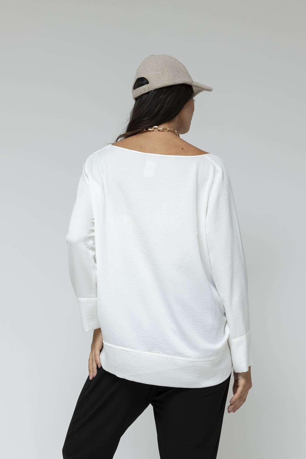 White Venice V Silky Top - Fina Sale