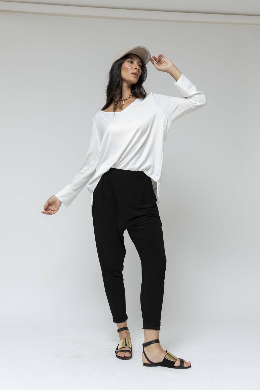 White Venice V Silky Top - Fina Sale