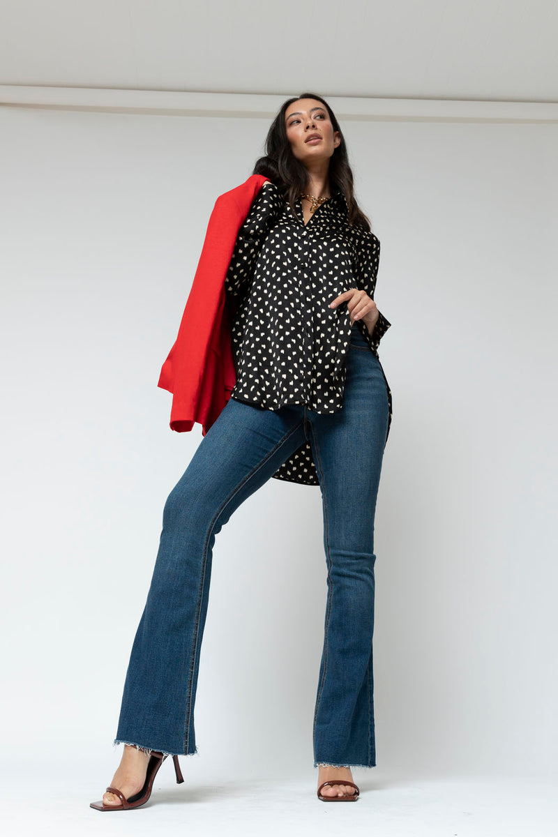Black Ivory Silky Charlie Shirt -sale