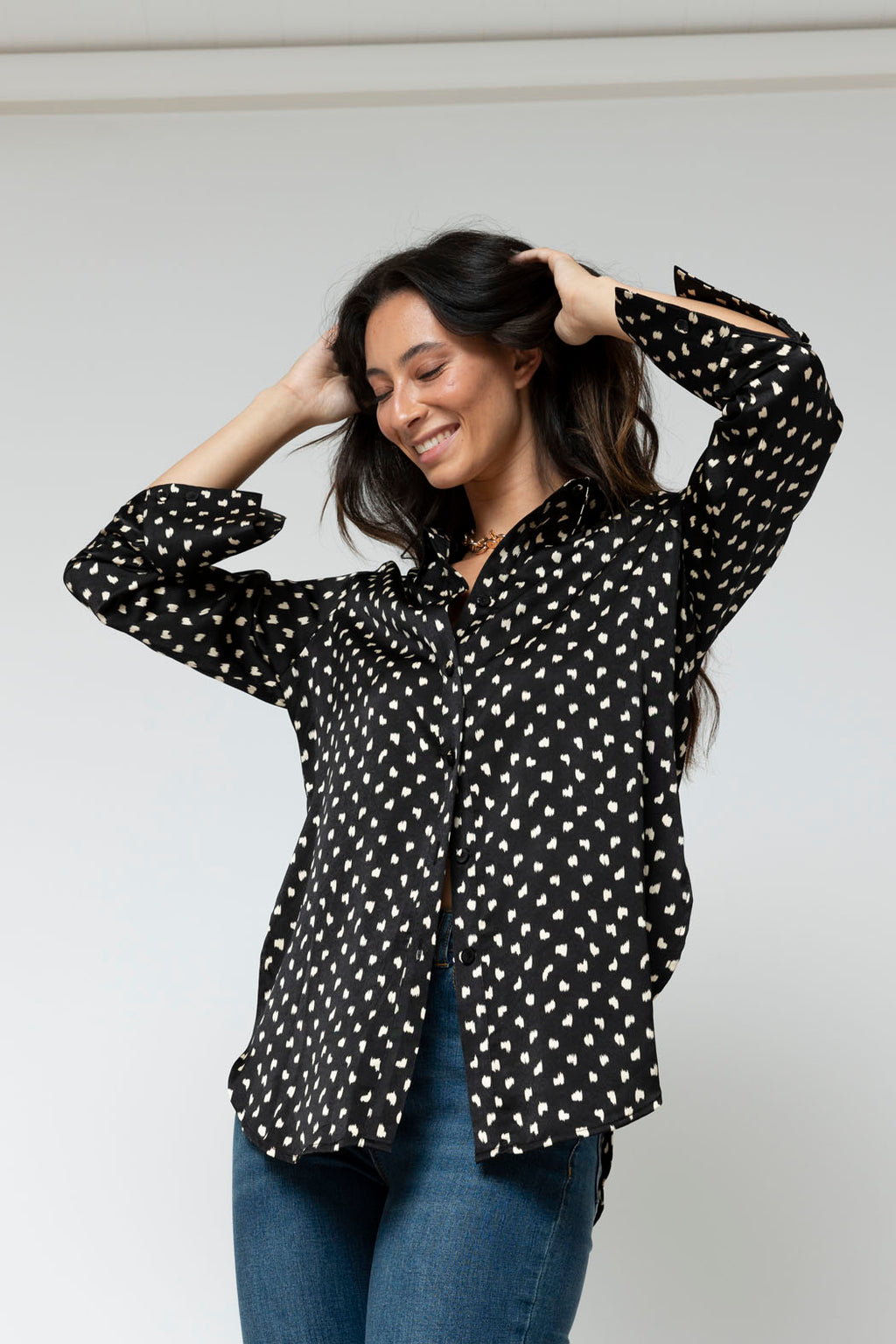 Black Ivory Silky Charlie Shirt -sale