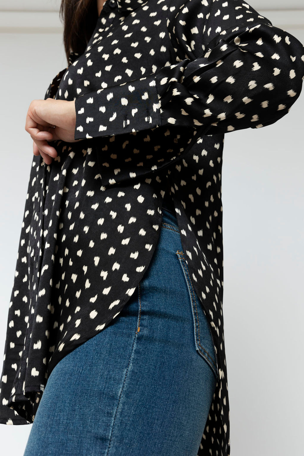 Black Ivory Silky Charlie Shirt -sale