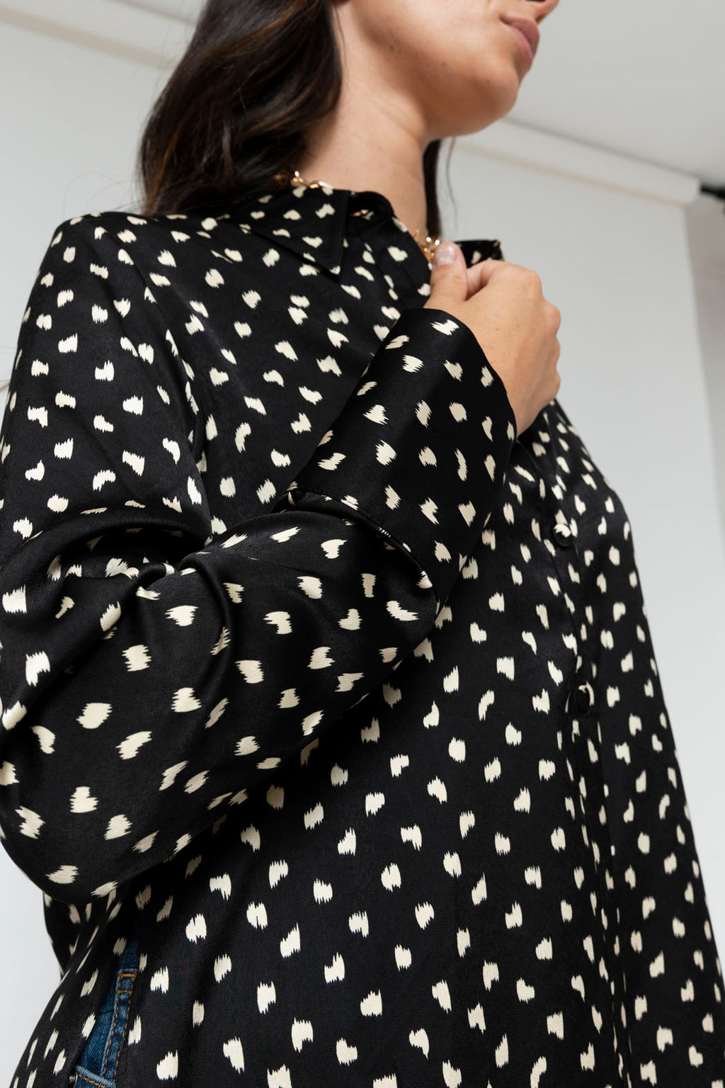 Black Ivory Silky Charlie Shirt -sale