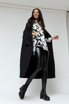 Black Ivory Silky Blogger Pocket Tunic