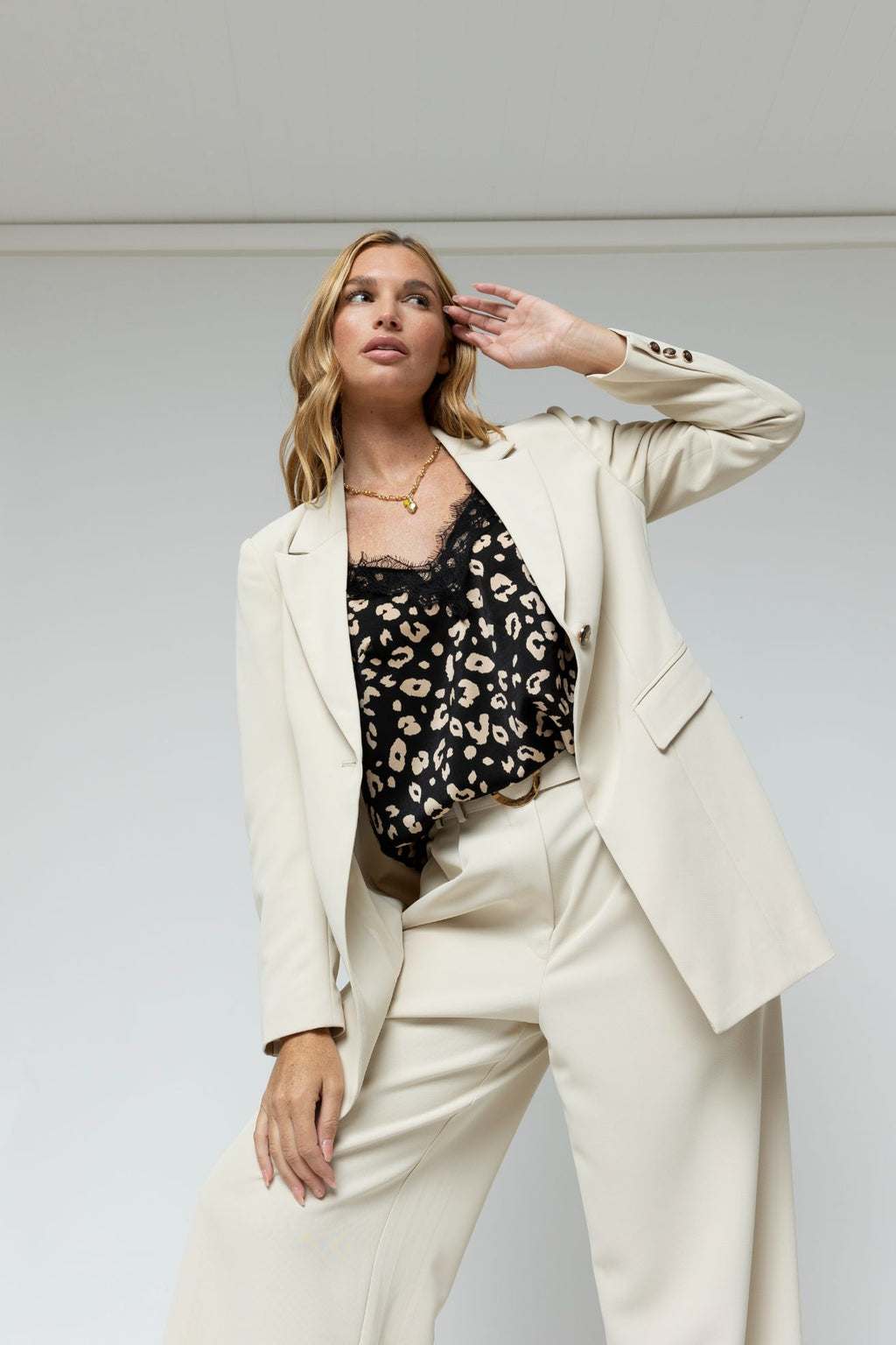 Oatmeal Twill Cleo Blazer - Sale