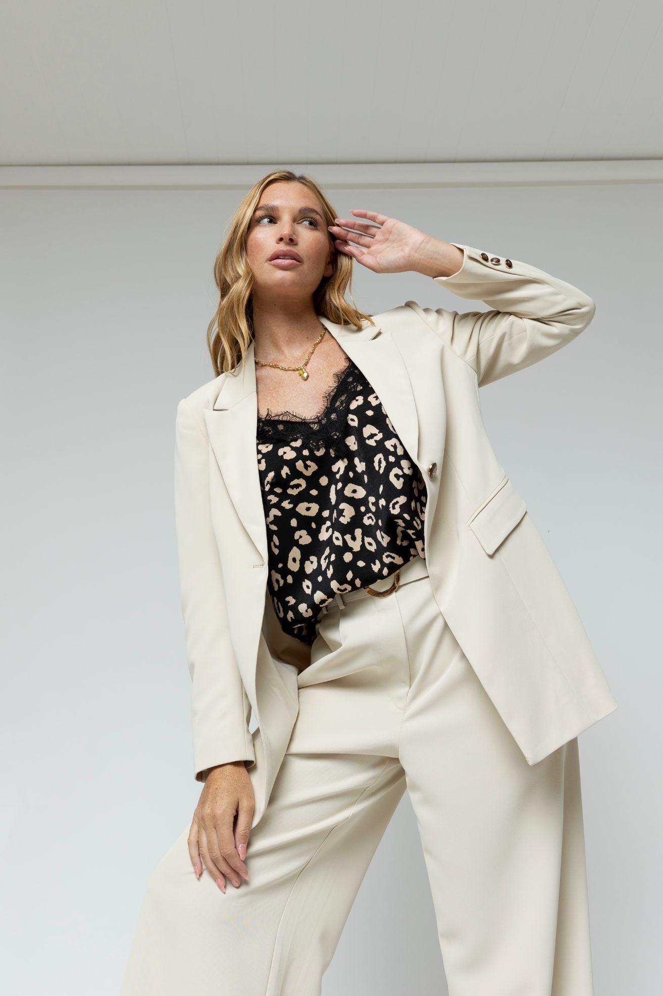 Oatmeal Twill Cleo Blazer - Sale