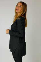 Charcoal Lush Slouch Jumper - FINAL SALE