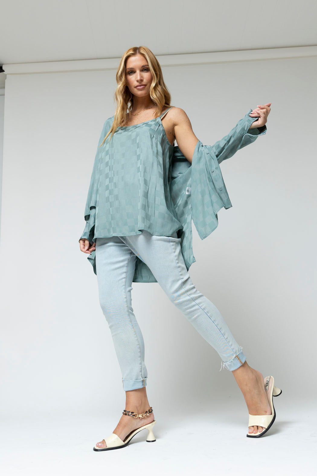 Sage Lilly Silky Cami - Final Sale