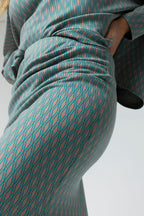 Jade Jacquard Split Skirt - Final Sale