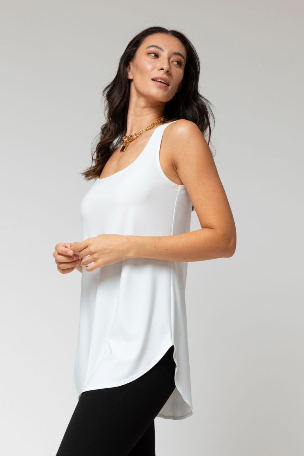 White Jersey Layering Cami