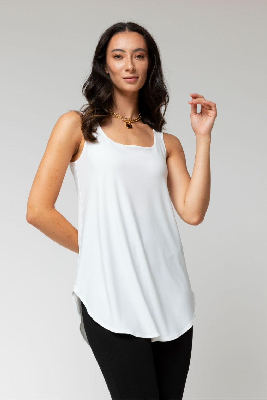 White Jersey Layering Cami