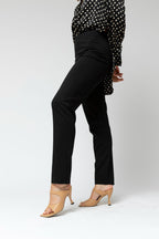 Black Easy Fit Ponte Pants