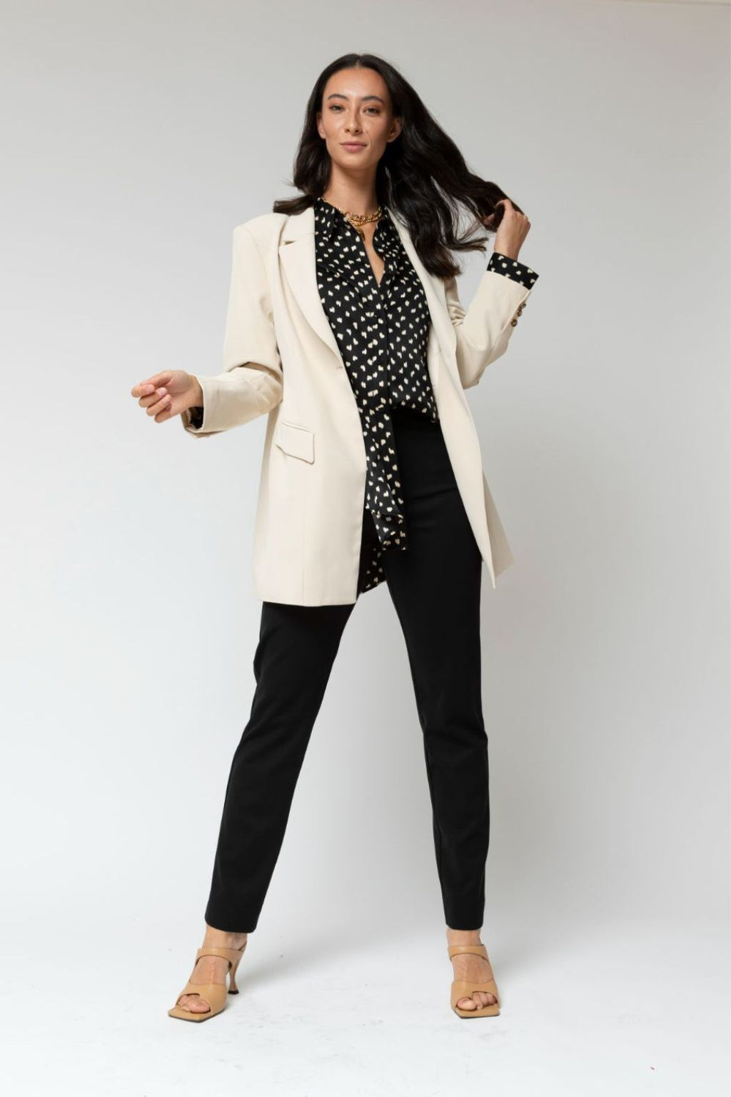 Black Easy Fit Ponte Pants