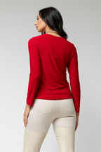 Flame Long Sleeve Contour Top - Sale