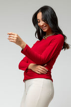 Flame Long Sleeve Contour Top - Sale