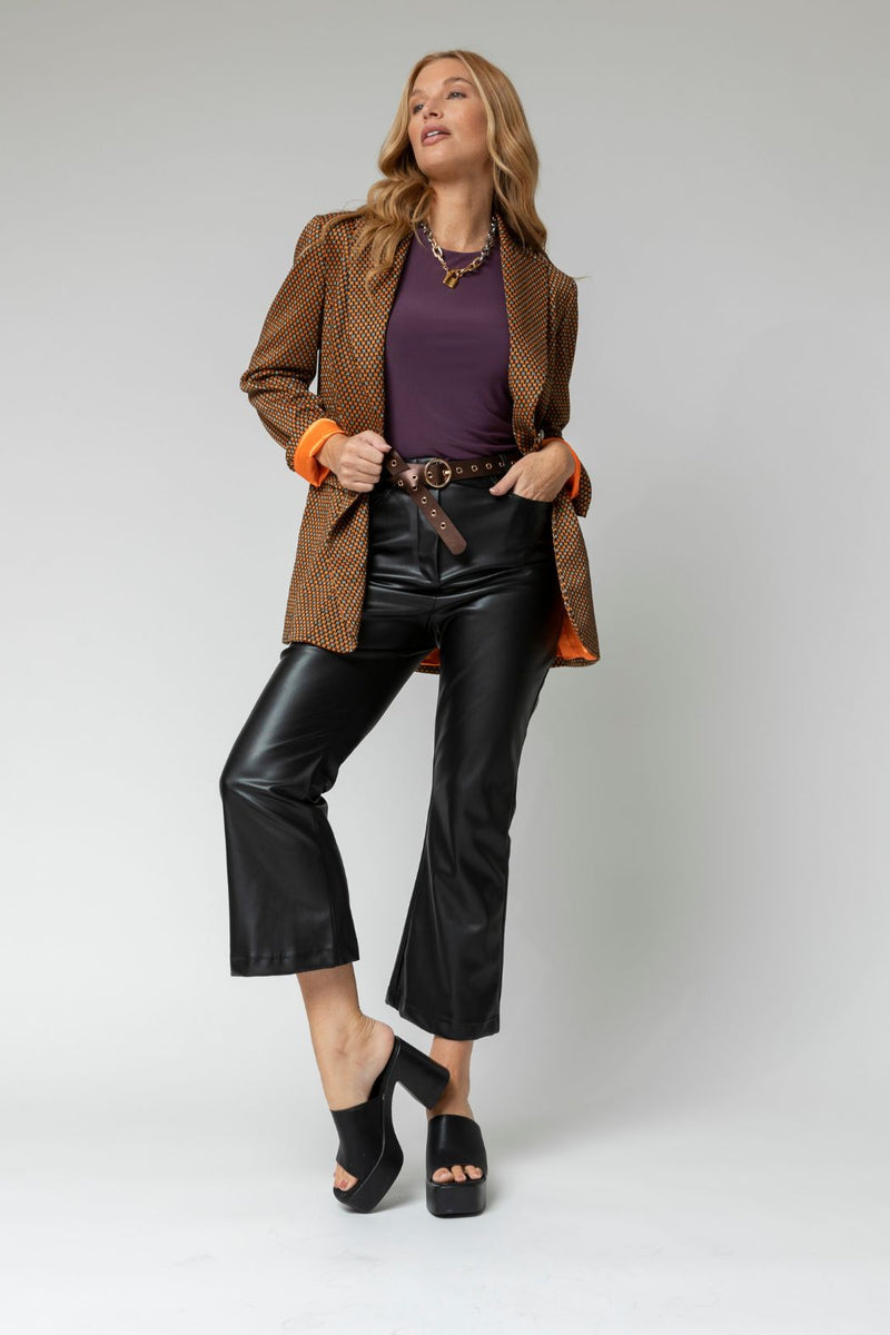 Plum Cap Sleeve Contour Tee - Sale