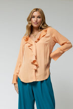 Peach Cascade Dobby Blouse - Final Sale