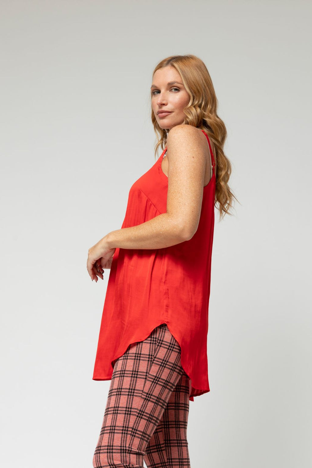 Red Silky Effortless Cami