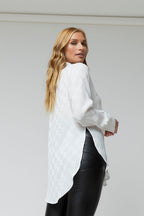 White Charlie Silky Shirt - Final Sale