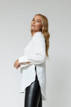White Charlie Silky Shirt - Final Sale