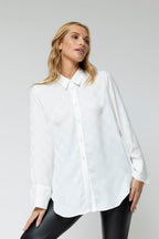 White Charlie Silky Shirt - Final Sale