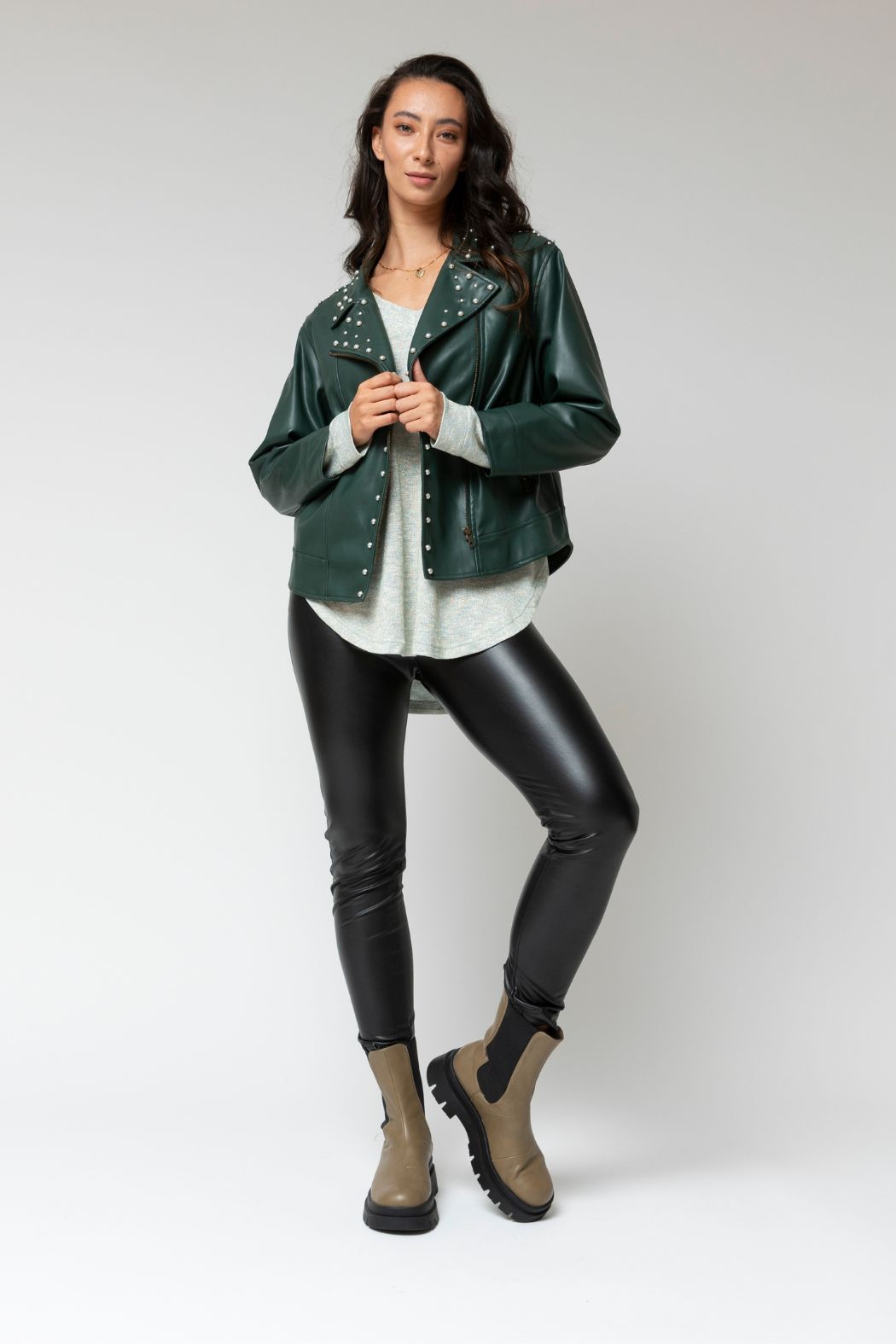 Forest Ultra Pearl Biker Jacket - Sale