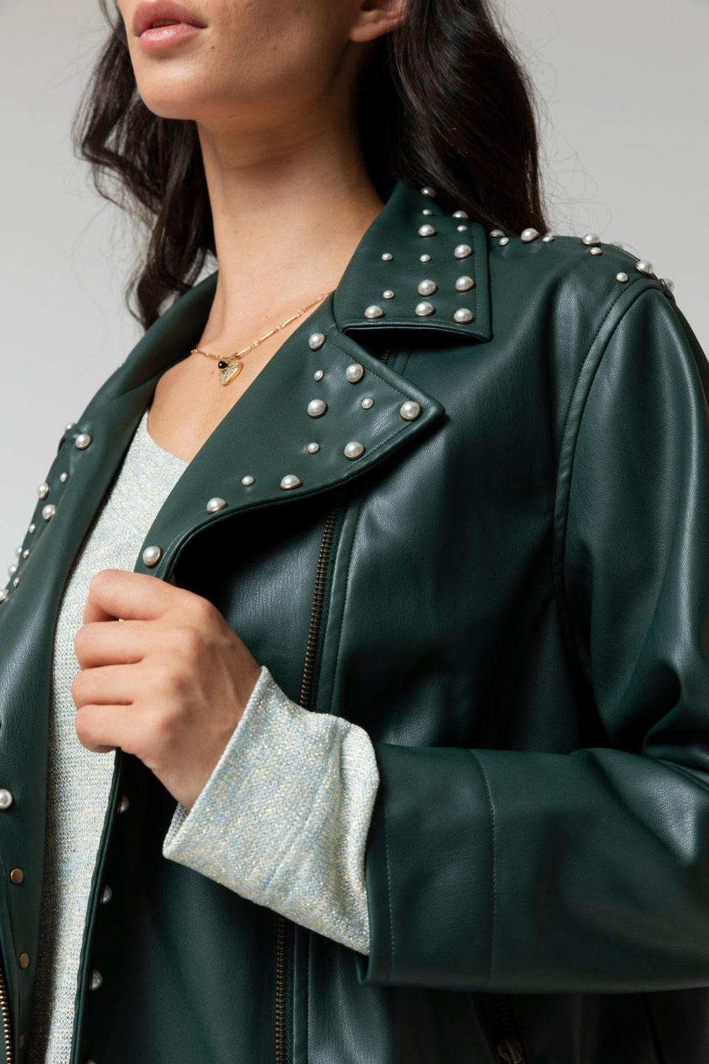 Forest Ultra Pearl Biker Jacket - Sale