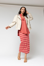 Peach Crepe Blogger Shirt - Final Sale
