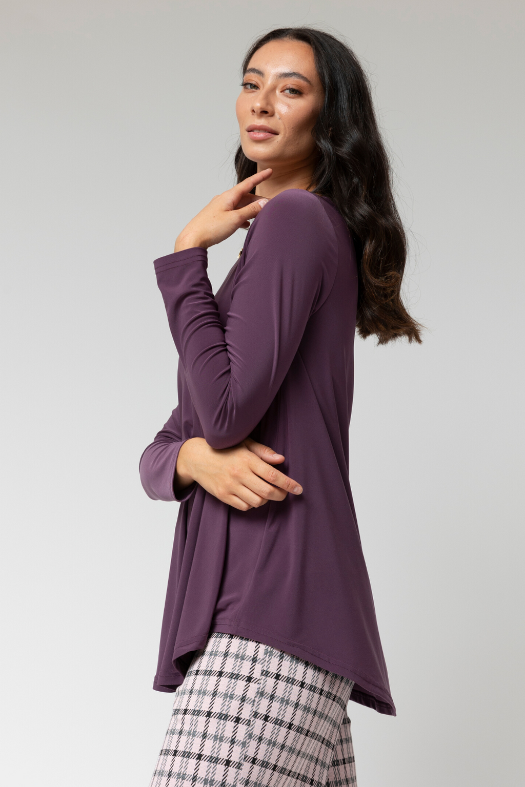 Plum Contour Bell Top - Sale