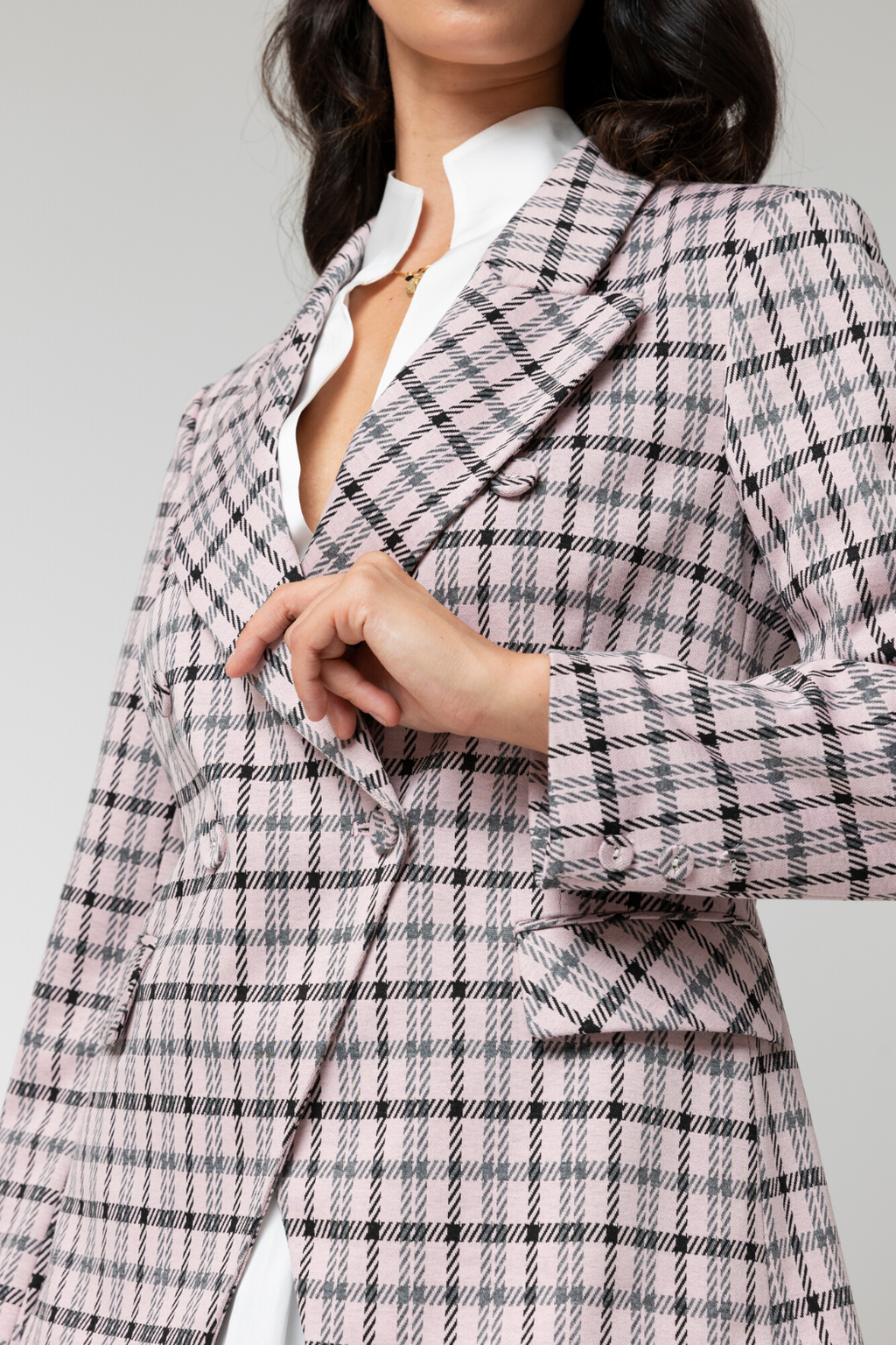 Pink Check Sisca Blazer