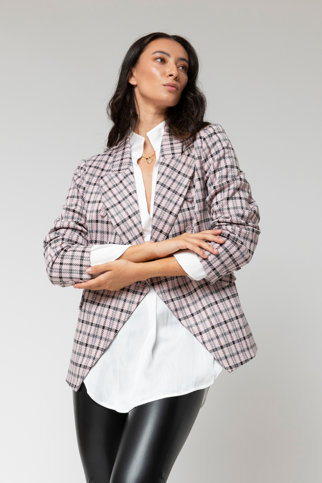 Pink Check Sisca Blazer