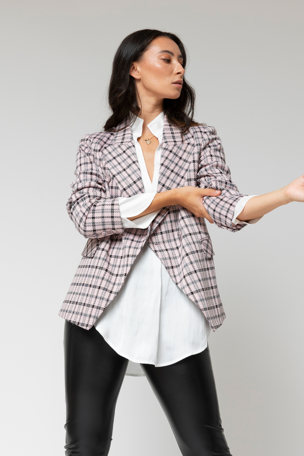 Pink Check Sisca Blazer