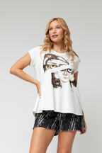 White Double Your Power T Shirt