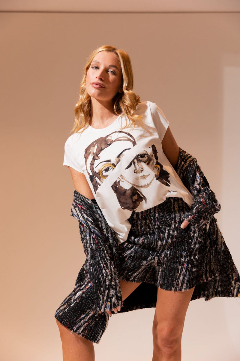 White Double Your Power Tee