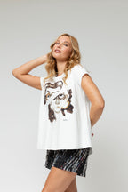 White Double Your Power Tee