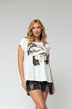 White Double Your Power Tee