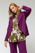 Purple Ponte Sisca Blazer