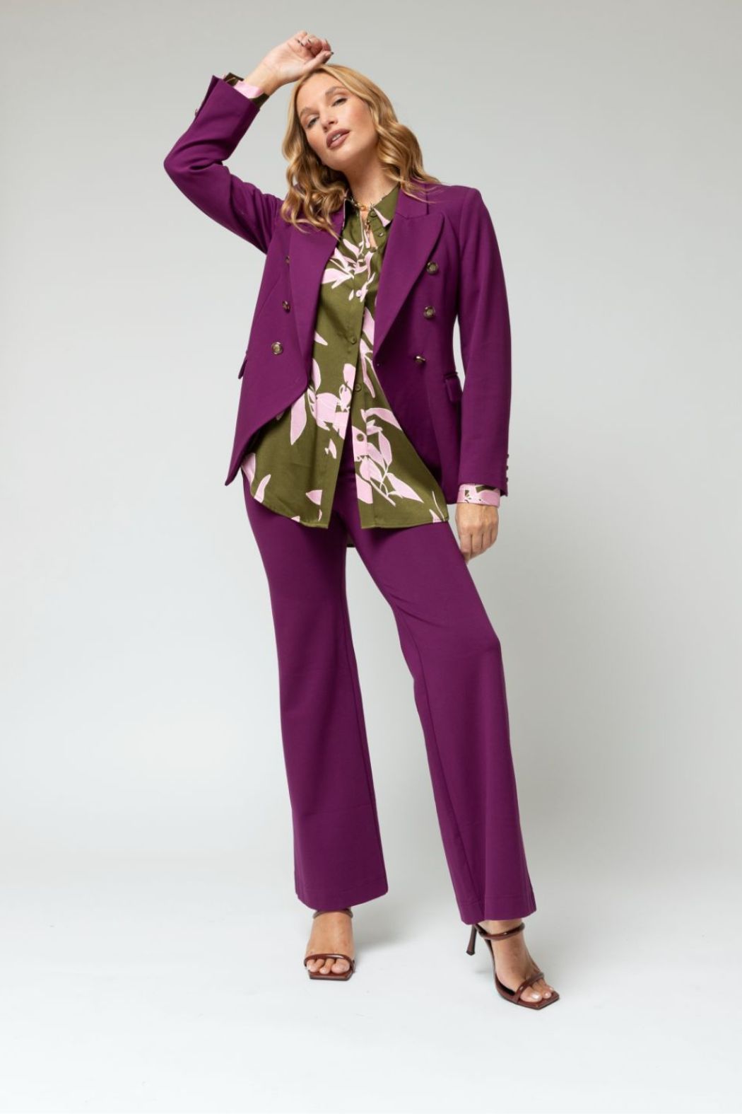 Purple Ponte Sisca Blazer