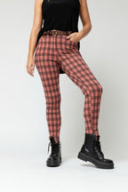 Pink Check Slim Pant - Final Sale