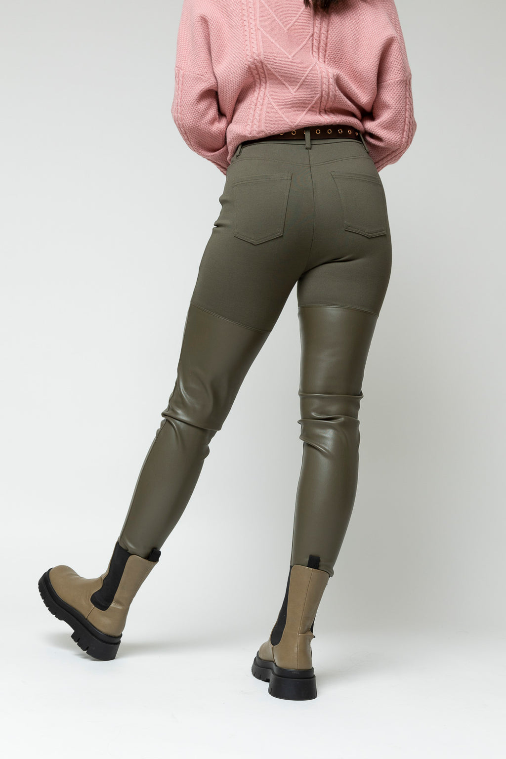 Khaki Ultra Spliced Pants - Final Sale