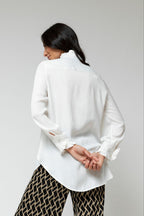 White Roma Dobby Blouse