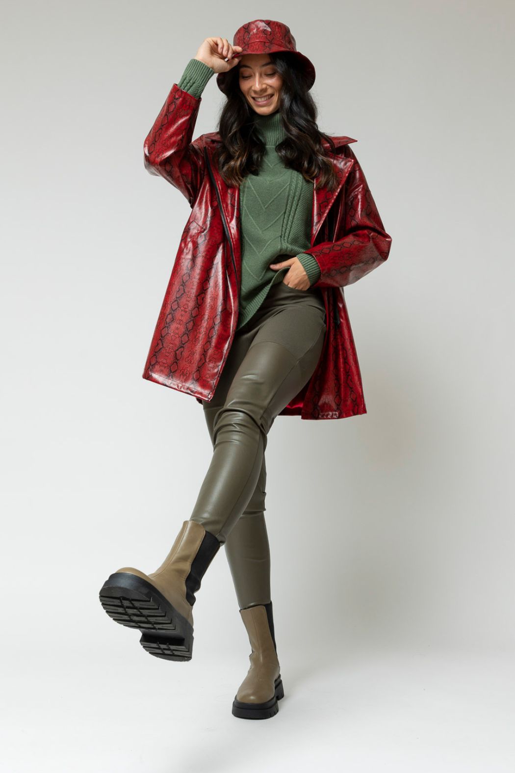 Red Snake Raincoat - Sale
