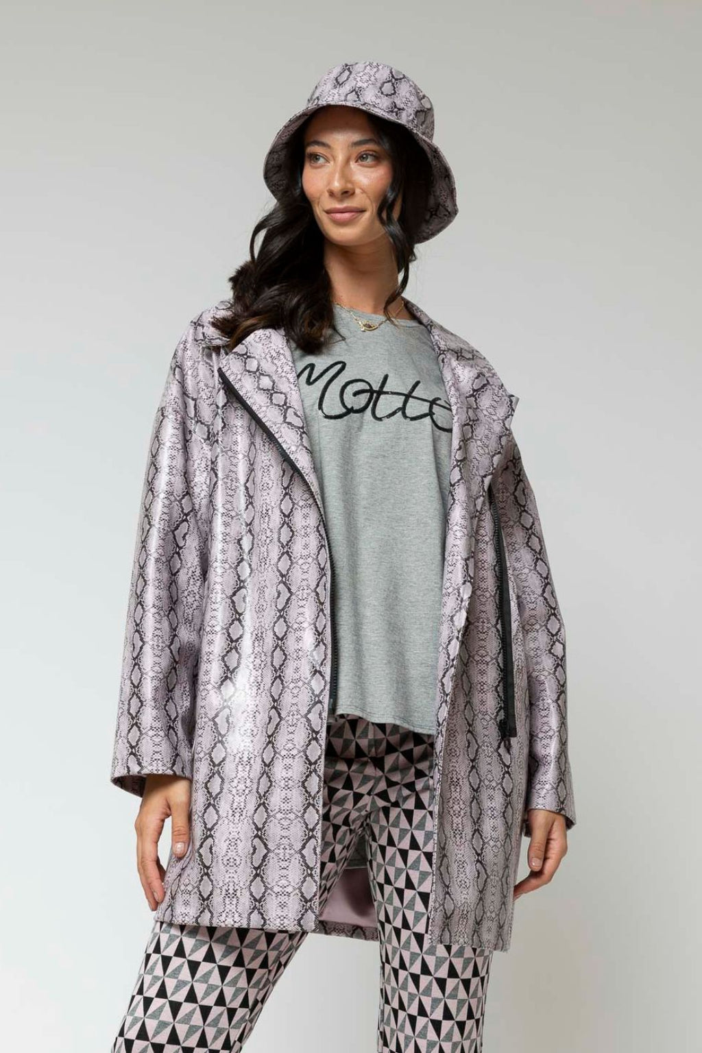 Lilac Snake Raincoat - Sale