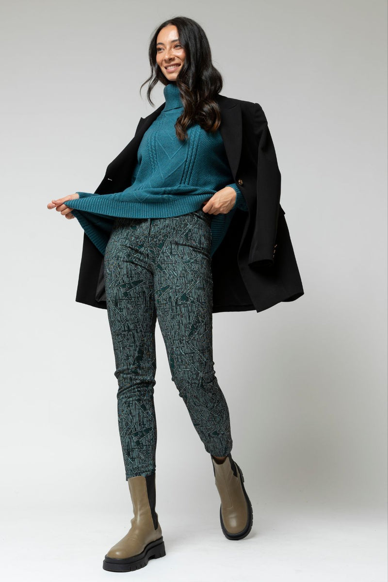 Jade Jacquard Slim Pant - Sale