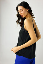 Black Soft Touch Basic Lace Cami - Final Sale