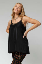 Black Soft Touch Lace Dainty Cami