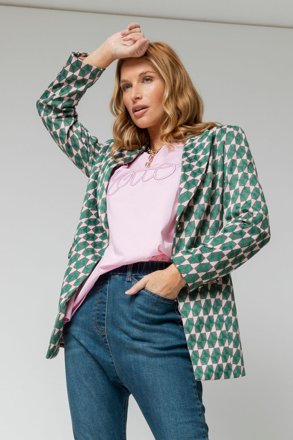 Pink Green Luna Blazer - Sale