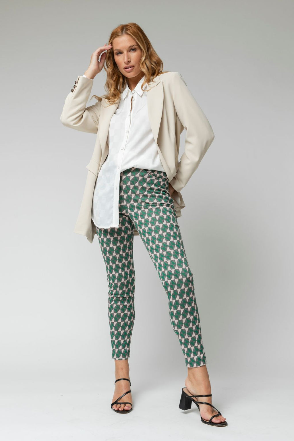 Pink Green Luna Ponte Pant