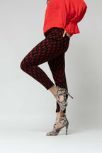 Black Red Luna Ponte Pant - Final Sale
