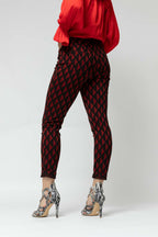Black Red Luna Ponte Pant - Final Sale