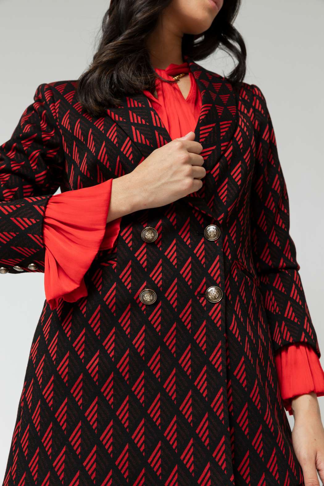 Black Red Bari Blazer